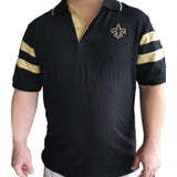 The Black and Gold Arm Stripe Polo Shirt - By Poree's Embroidery