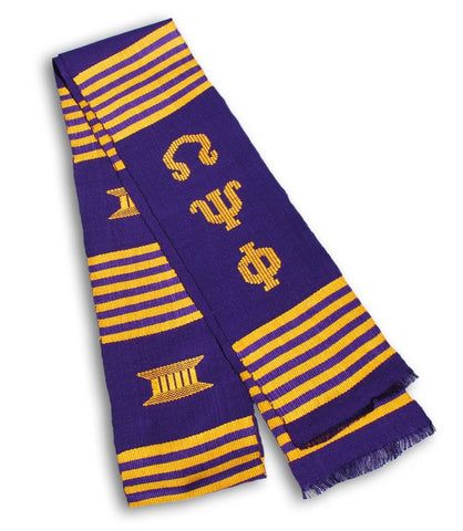 Omega Psi Phi Kente Stole - Poree's Embroidery