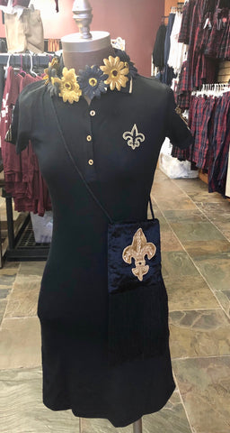The Original Black and Gold Dress - Poree's Embroidery