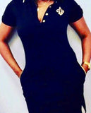 The Original Black and Gold Dress - Poree's Embroidery