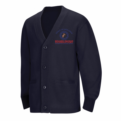 Ben Franklin Cardigan Sweater - Poree's Embroidery