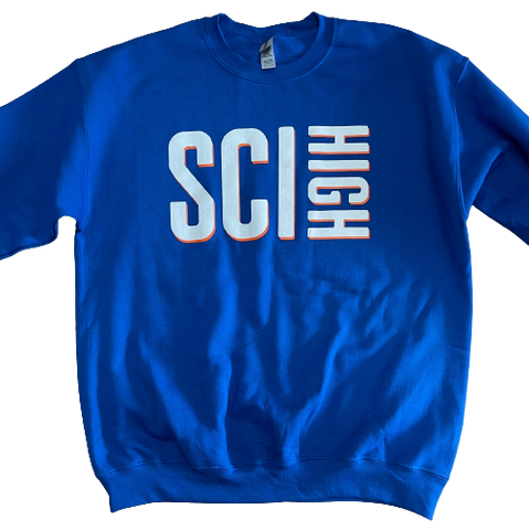 New Orleans Science and Math High Royal Blue Sweatshirt - By Poree's Embroidery