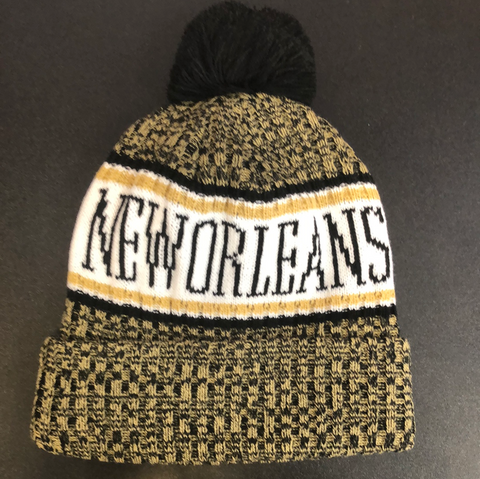 New Orleans Pom Pom beanie - Poree's Embroidery