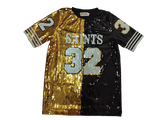 Black and Gold 32 Sequin Jersey - By Poree's Embroidery