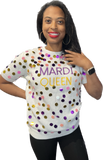 Mardi Queen Sweater Top - By Poree's Embroidery
