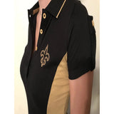 The Black and Gold Side Panel Dress - By Poree's Embroidery