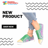 Mardi Gras Glitter Slip-On Tennis Shoes - By Poree's Embroidery