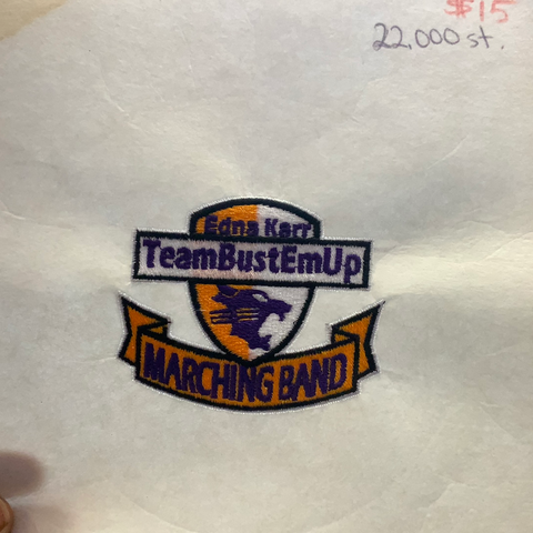 Karr marching band - Poree's Embroidery