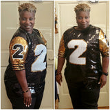 Black and Gold #2 Sequin Jersey - Poree's Embroidery