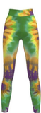 Mardi Gras Tie Dye Leggings - Poree's Embroidery