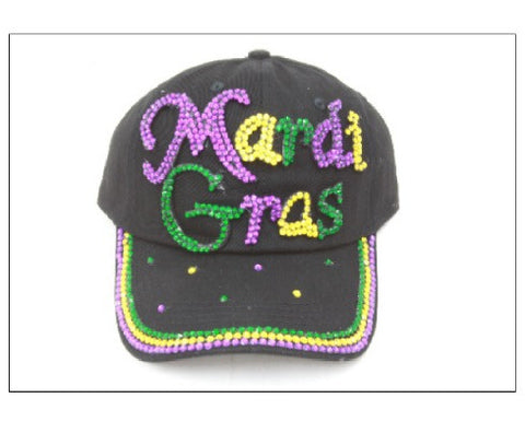Mardi Gras Bling Bling Cap - Poree's Embroidery