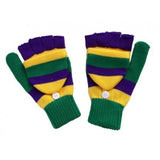 Mardi Gras Fingerless Gloves - Poree's Embroidery