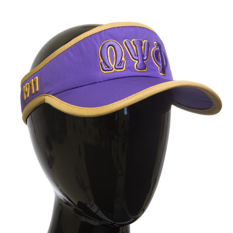 Omega Psi Phi Feather-light Visor - Poree's Embroidery